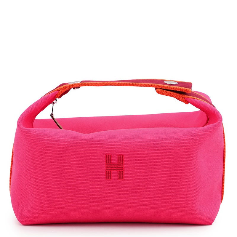 エルメス ポーチ ブリッド・ア・ブラックGM ハイビスカス/シルバー金具 キャンバス HERMES バッグ 小物入れ
