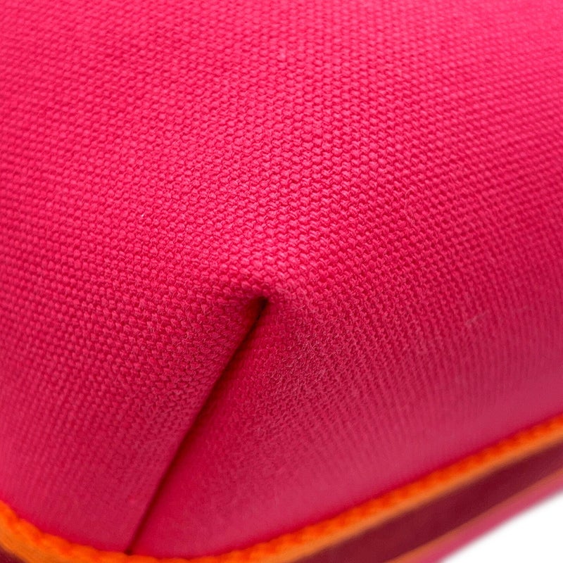 エルメス ポーチ ブリッド・ア・ブラックGM ハイビスカス/シルバー金具 キャンバス HERMES バッグ 小物入れ