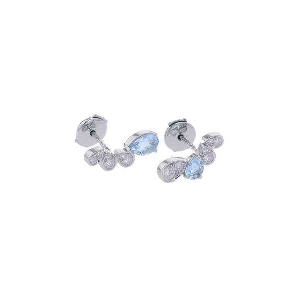 ショーメ ピアス ジョゼフィーヌ ロンド デグレット イヤリング ダイヤ 12P 計0.44ct/アクアマリン 2P 計0.91ct K18WG 084377