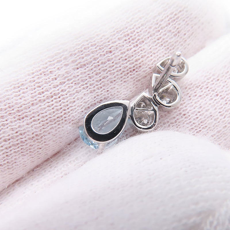 ショーメ ピアス ジョゼフィーヌ ロンド デグレット イヤリング ダイヤ 12P 計0.44ct/アクアマリン 2P 計0.91ct K18WG 084377