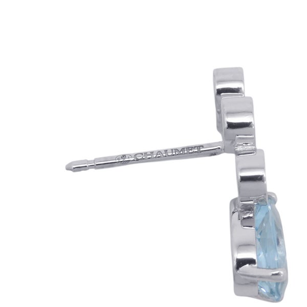 ショーメ ピアス ジョゼフィーヌ ロンド デグレット イヤリング ダイヤ 12P 計0.44ct/アクアマリン 2P 計0.91ct K18WG 084377
