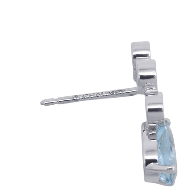 ショーメ ピアス ジョゼフィーヌ ロンド デグレット イヤリング ダイヤ 12P 計0.44ct/アクアマリン 2P 計0.91ct K18WG 084377
