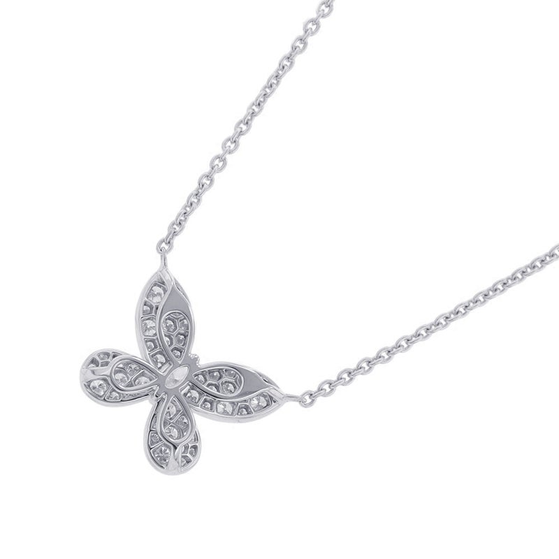 グラフ ネックレス パヴェ バタフライ ダイヤモンド ミニ ペンダント ダイヤ 計約0.55ct K18WGホワイトゴールド RGP550