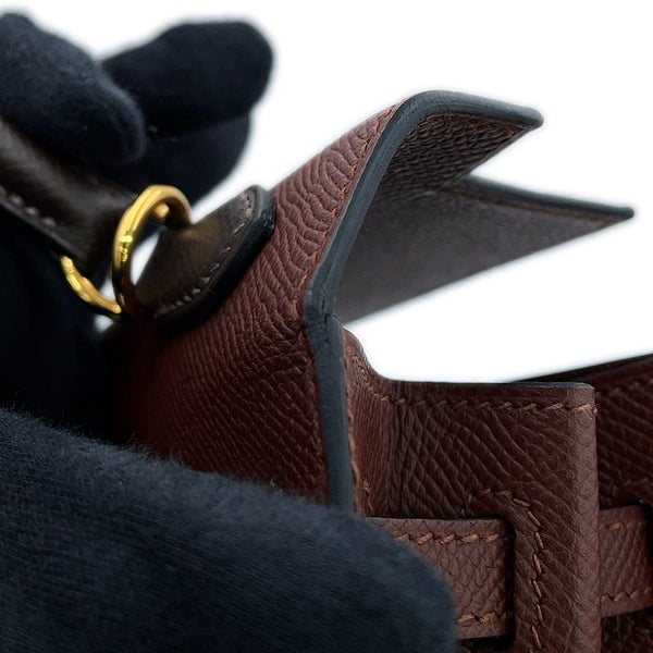 エルメス ハンドバッグ ケリー25 外縫い トリコロール テール/エベンヌ/クレ/ゴールド金具 エプソン G刻印 HERMES 2way