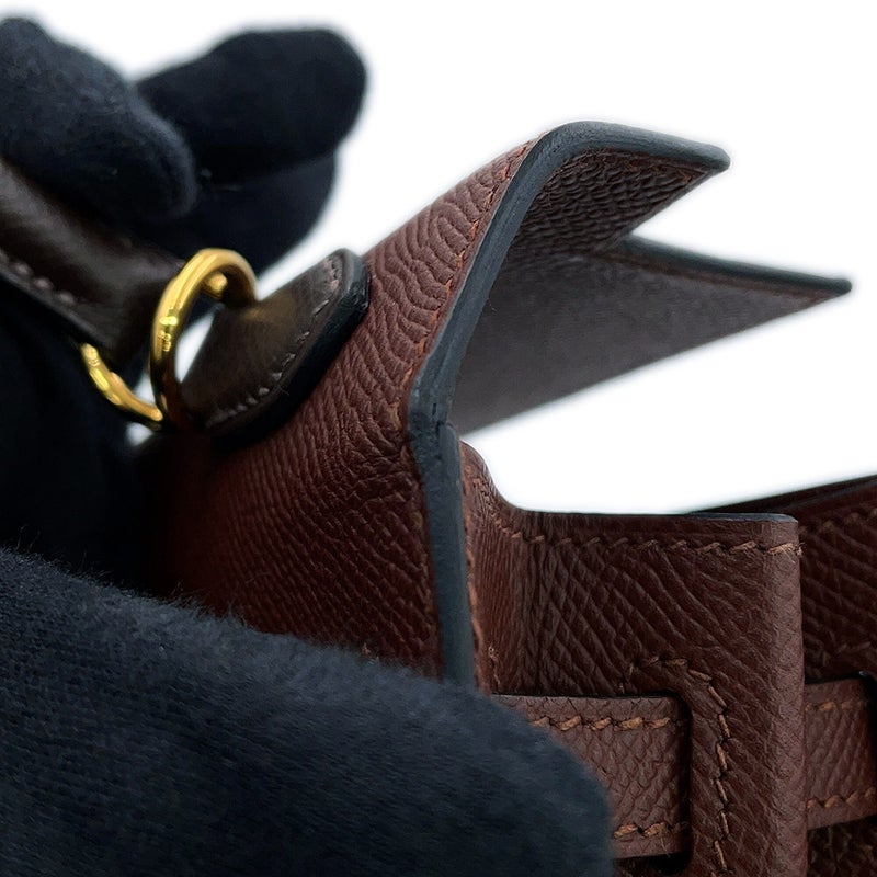 エルメス ハンドバッグ ケリー25 外縫い トリコロール テール/エベンヌ/クレ/ゴールド金具 エプソン G刻印 HERMES 2way