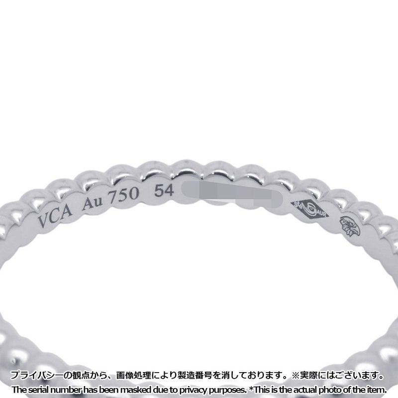 ヴァンクリーフ&アーペル リング ペルレ ゴールドパール スモールモデル K18WGホワイトゴールド サイズ54 VCARPJME00 指輪