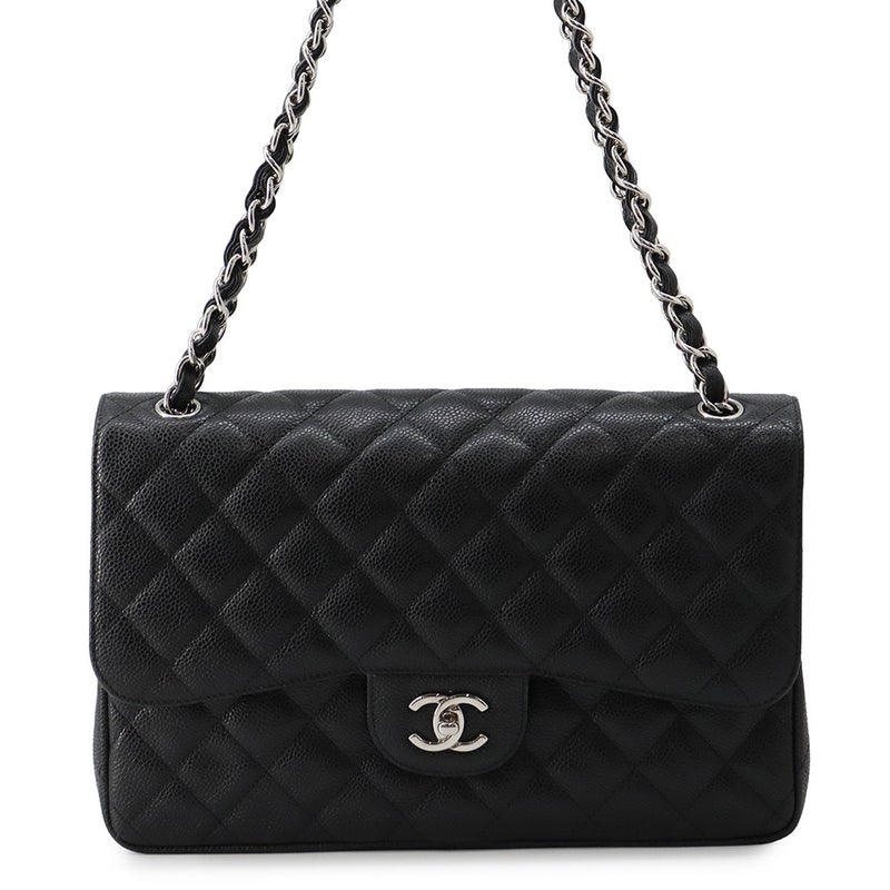 シャネル チェーンショルダーバッグ マトラッセ30 ココマーク キャビアスキン A58600 CHANEL 黒 デカマト