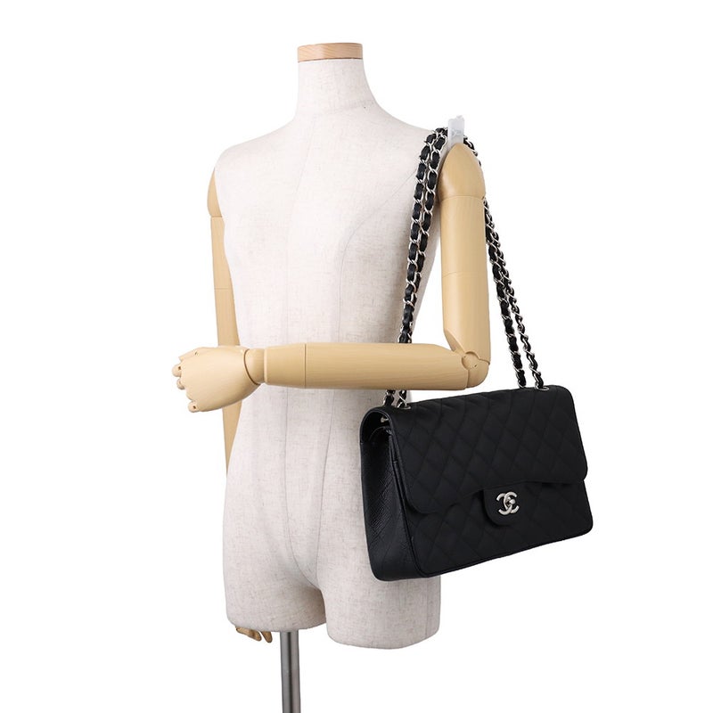 シャネル チェーンショルダーバッグ マトラッセ30 ココマーク キャビアスキン A58600 CHANEL 黒 デカマト