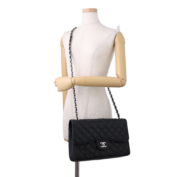 シャネル チェーンショルダーバッグ マトラッセ30 ココマーク キャビアスキン A58600 CHANEL 黒 デカマト