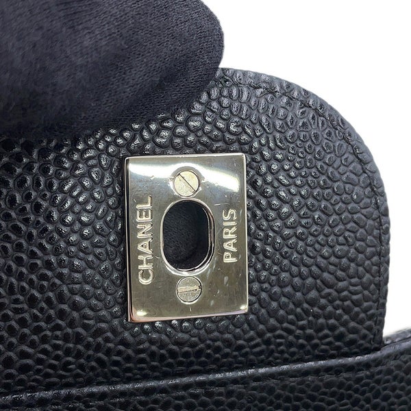 シャネル チェーンショルダーバッグ マトラッセ30 ココマーク キャビアスキン A58600 CHANEL 黒 デカマト