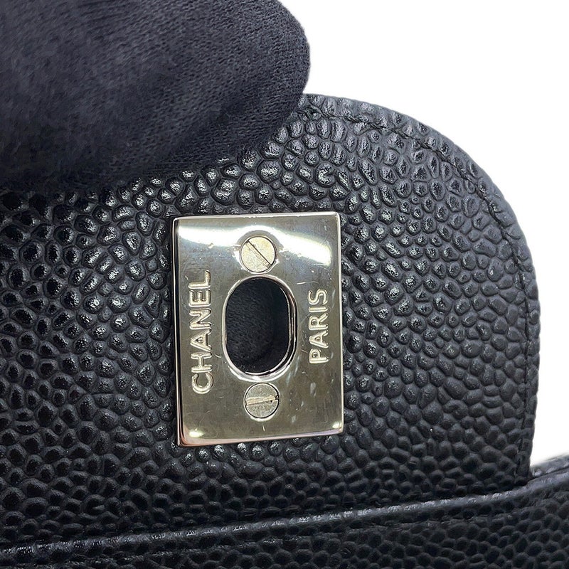 シャネル チェーンショルダーバッグ マトラッセ30 ココマーク キャビアスキン A58600 CHANEL 黒 デカマト