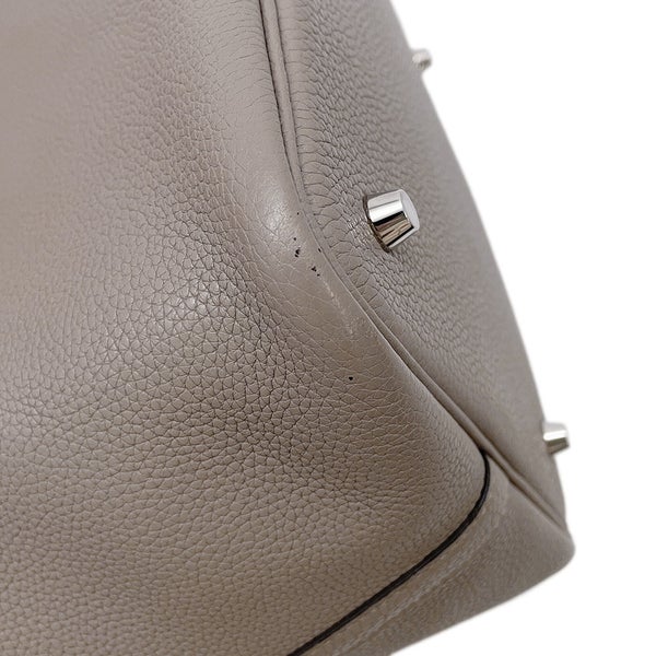 エルメス ハンドバッグ ピコタンロックMM グリアスファルト/シルバー金具 トリヨンモーリス C刻印 HERMES トートバッグ