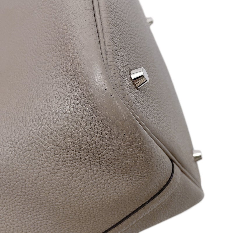 エルメス ハンドバッグ ピコタンロックMM グリアスファルト/シルバー金具 トリヨンモーリス C刻印 HERMES トートバッグ