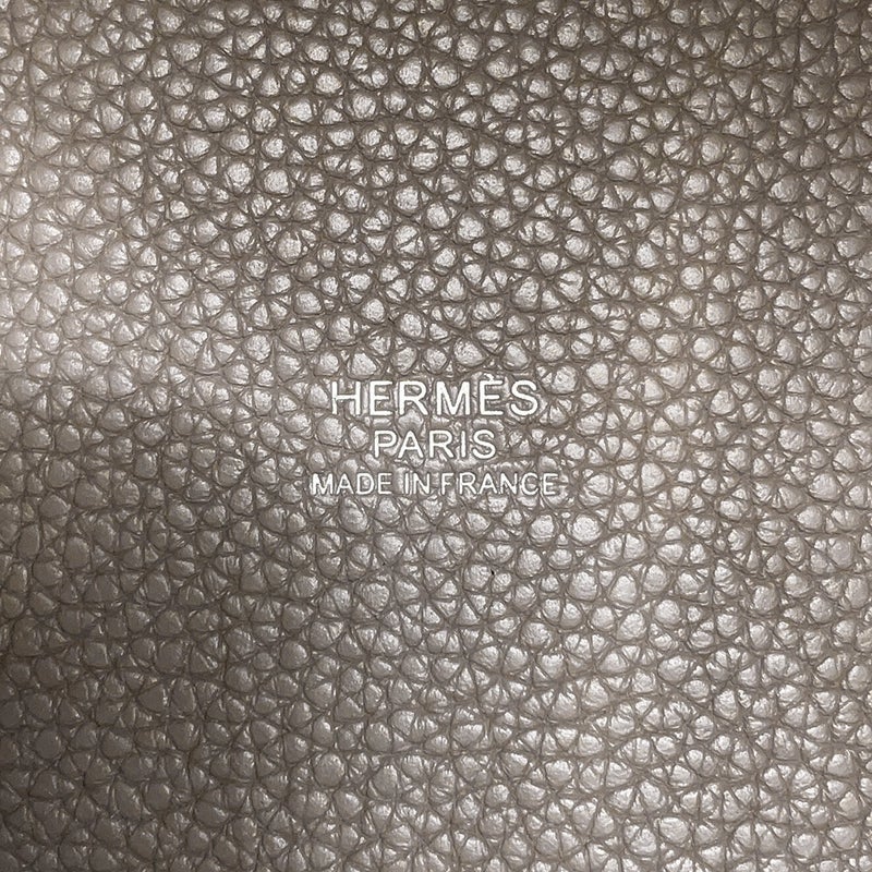 エルメス ハンドバッグ ピコタンロックMM グリアスファルト/シルバー金具 トリヨンモーリス C刻印 HERMES トートバッグ