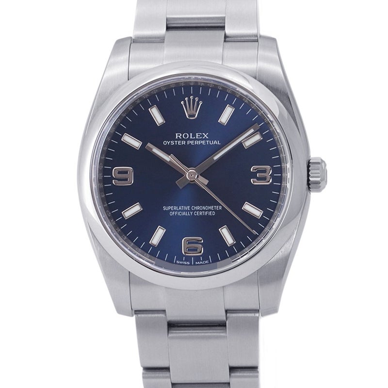 ロレックス オイスターパーペチュアル34 ランダムシリアル ルーレット 114200 ROLEX 腕時計  ブルー文字盤