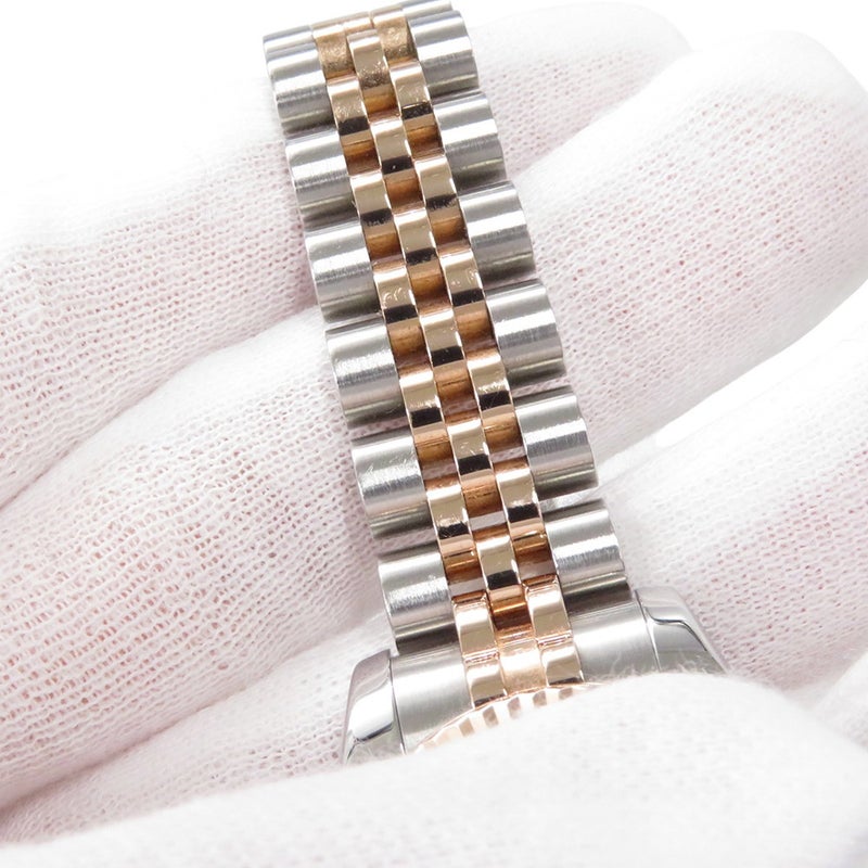 ロレックス デイトジャスト SS/K18PG D番 179171G ROLEX 腕時計 レディース 白文字盤 10Pダイヤ