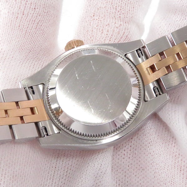 ロレックス デイトジャスト SS/K18PG D番 179171G ROLEX 腕時計 レディース 白文字盤 10Pダイヤ