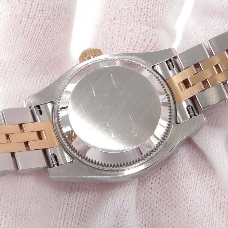 ロレックス デイトジャスト SS/K18PG D番 179171G ROLEX 腕時計 レディース 白文字盤 10Pダイヤ