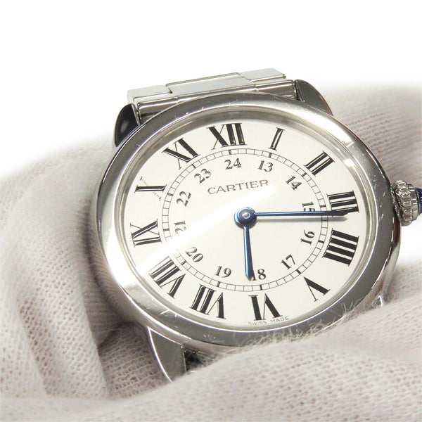カルティエ ロンドソロ ドゥ カルティエ SM W6701004 Cartier 腕時計 シルバー文字盤