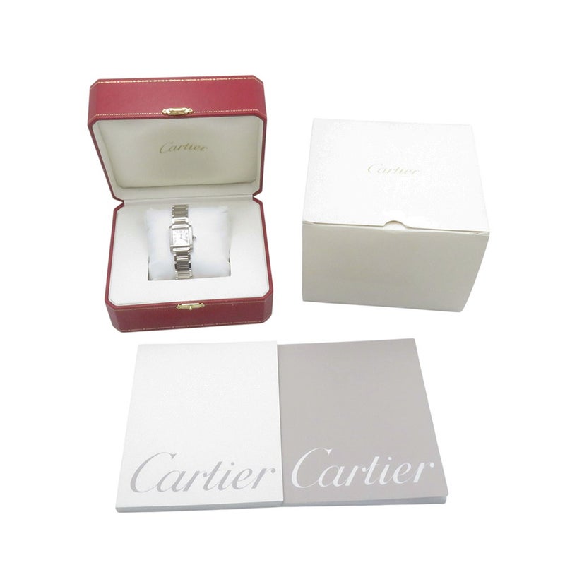 カルティエ タンクフランセーズ SM W51028Q3 Cartier 腕時計 ピンクシェル文字盤 クォーツ