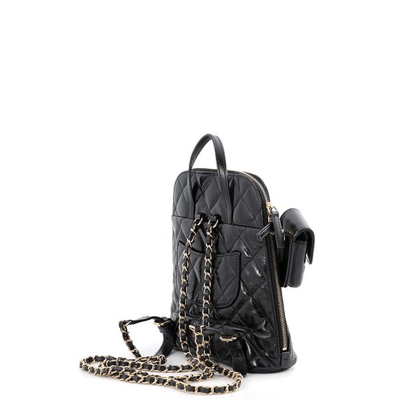 シャネル バックパック マトラッセ ココマーク シャイニーカーフレザー AS3332 CHANEL リュック 黒