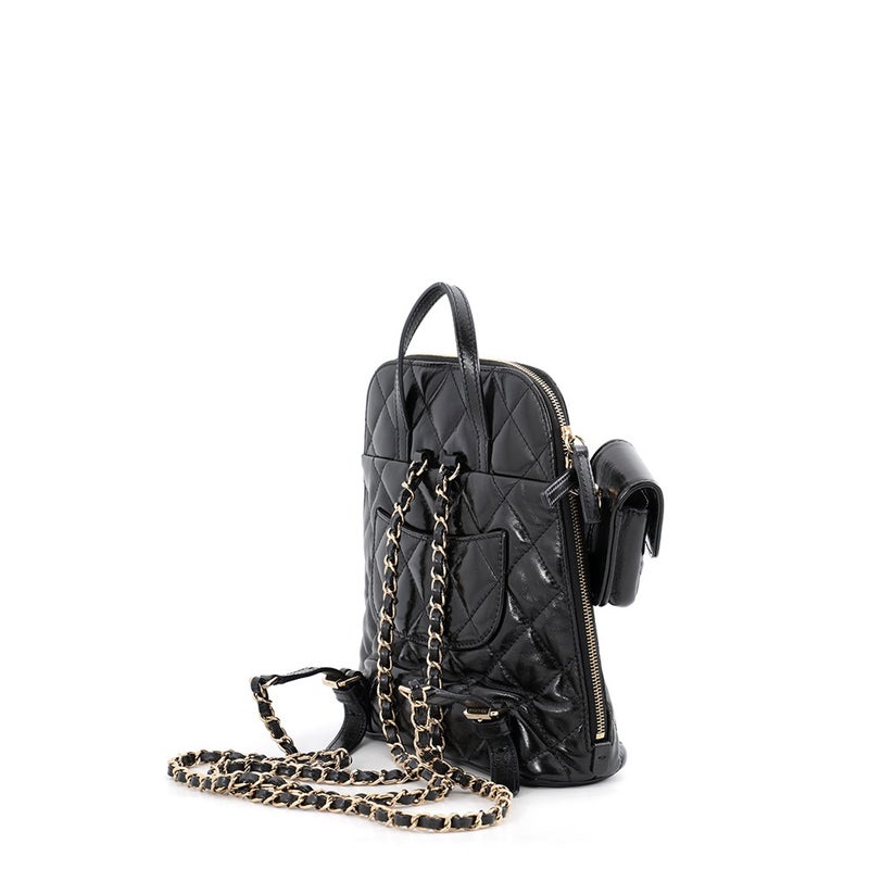シャネル バックパック マトラッセ ココマーク シャイニーカーフレザー AS3332 CHANEL リュック 黒