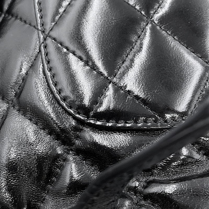 シャネル バックパック マトラッセ ココマーク シャイニーカーフレザー AS3332 CHANEL リュック 黒