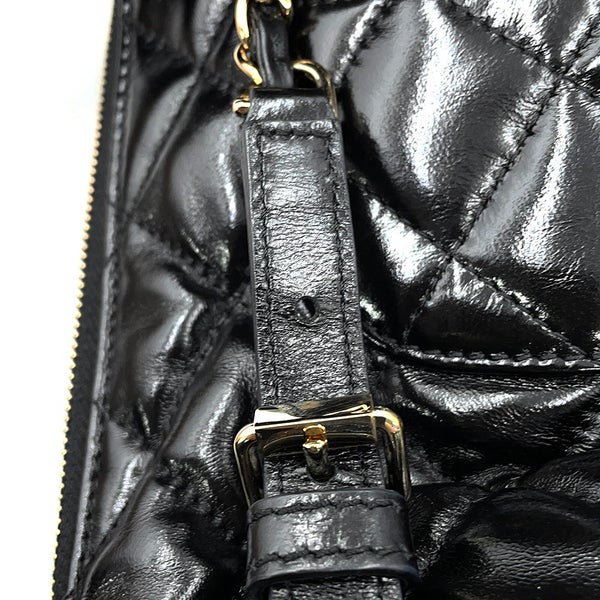 シャネル バックパック マトラッセ ココマーク シャイニーカーフレザー AS3332 CHANEL リュック 黒