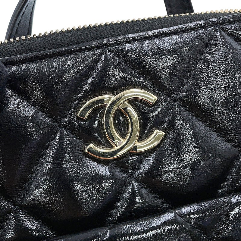 シャネル バックパック マトラッセ ココマーク シャイニーカーフレザー AS3332 CHANEL リュック 黒