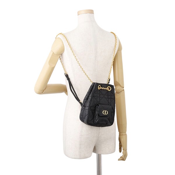 クリスチャン・ディオール リュック カロ ラムスキン M3374UUVB Christian Dior バックパック 黒