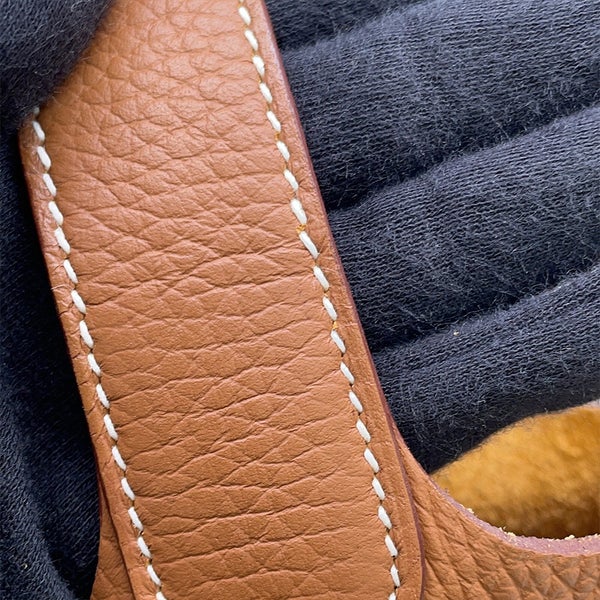 エルメス ハンドバッグ ピコタンロックMM ゴールド/シルバー金具 トリヨンクレマンス K刻印 HERMES トートバッグ