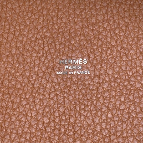 エルメス ハンドバッグ ピコタンロックMM ゴールド/シルバー金具 トリヨンクレマンス K刻印 HERMES トートバッグ