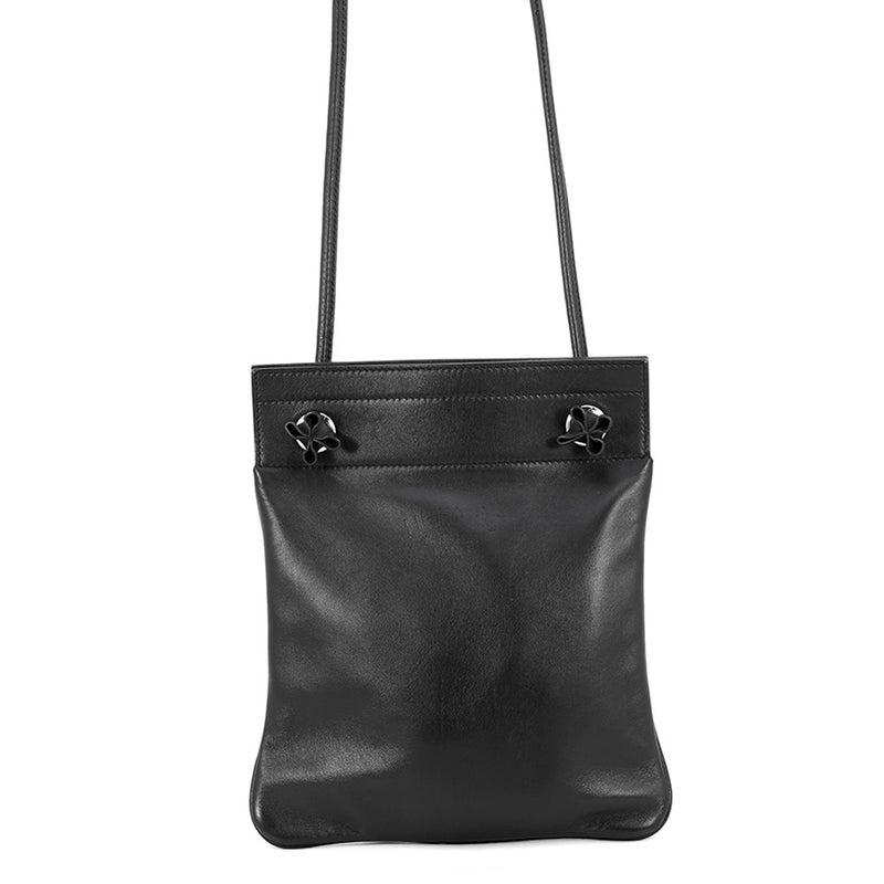 エルメス ショルダーバッグ サックアリーヌ ミニ ブラック/シルバー金具 スイフト Z刻印 HERMES 黒