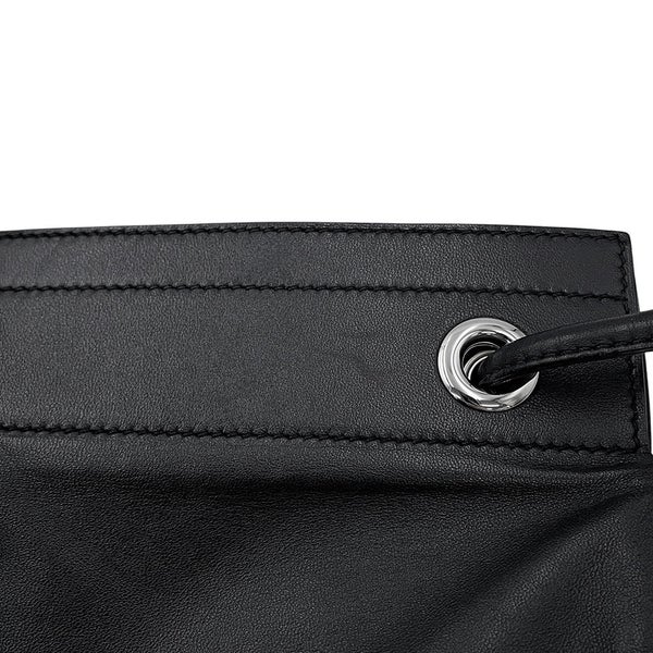 エルメス ショルダーバッグ サックアリーヌ ミニ ブラック/シルバー金具 スイフト Z刻印 HERMES 黒