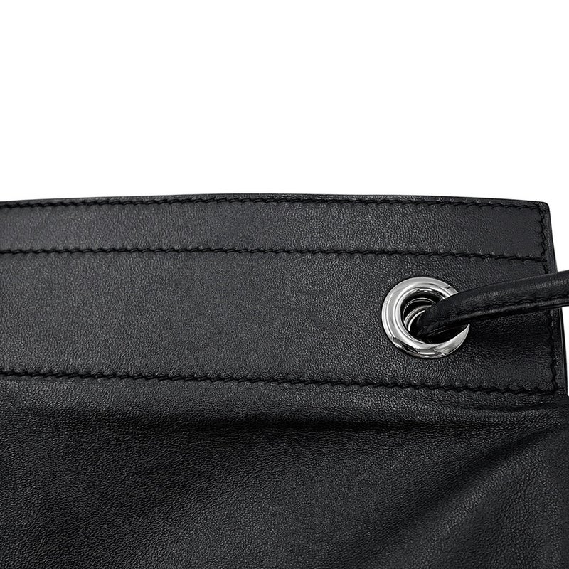 エルメス ショルダーバッグ サックアリーヌ ミニ ブラック/シルバー金具 スイフト Z刻印 HERMES 黒