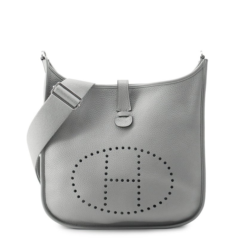 エルメス ショルダーバッグ エブリン3 GM ブルーグラシエ/シルバー金具 トリヨンクレマンス X刻印 HERMES Evelyne