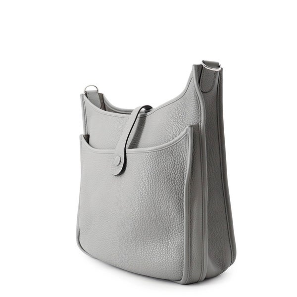 エルメス ショルダーバッグ エブリン3 GM ブルーグラシエ/シルバー金具 トリヨンクレマンス X刻印 HERMES Evelyne