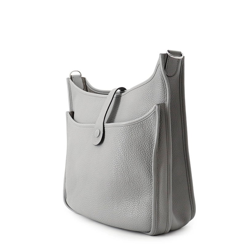 エルメス ショルダーバッグ エブリン3 GM ブルーグラシエ/シルバー金具 トリヨンクレマンス X刻印 HERMES Evelyne