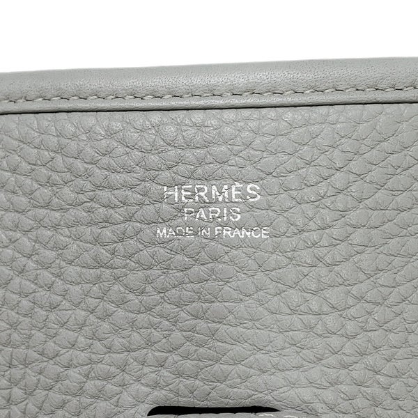 エルメス ショルダーバッグ エブリン3 GM ブルーグラシエ/シルバー金具 トリヨンクレマンス X刻印 HERMES Evelyne
