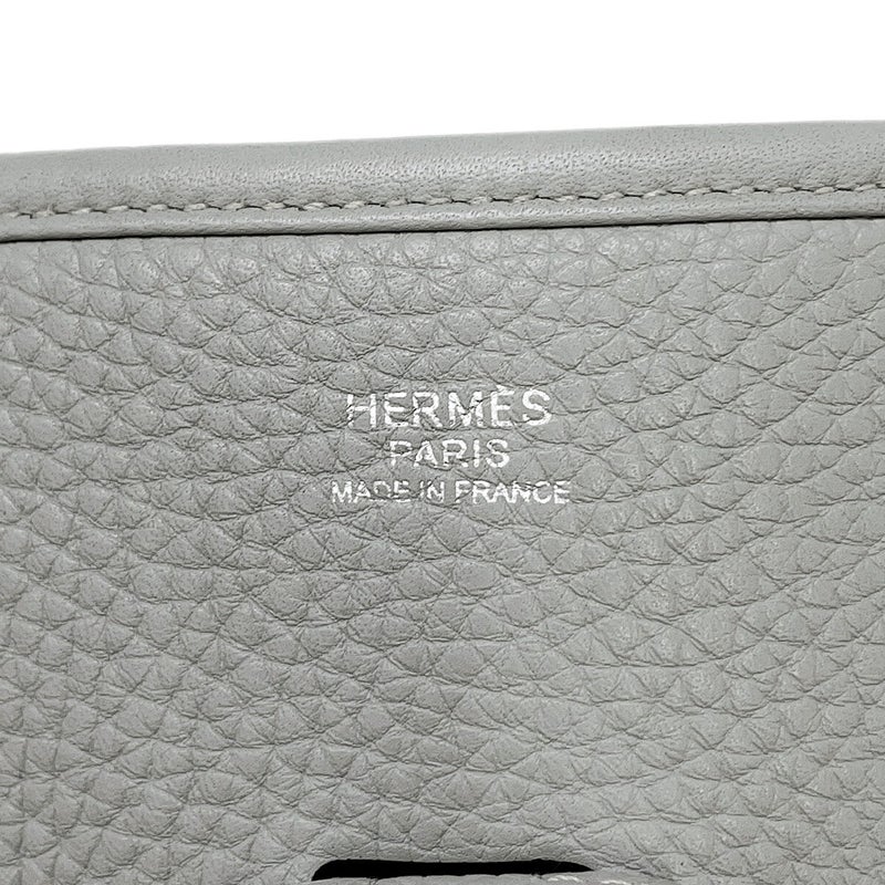 エルメス ショルダーバッグ エブリン3 GM ブルーグラシエ/シルバー金具 トリヨンクレマンス X刻印 HERMES Evelyne