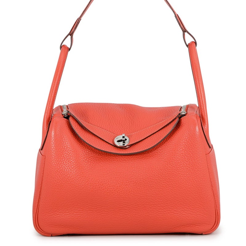 エルメス ハンドバッグ リンディ30  ローズジャイプール/シルバー金具 トリヨンクレマンス T刻印 HERMES 2way