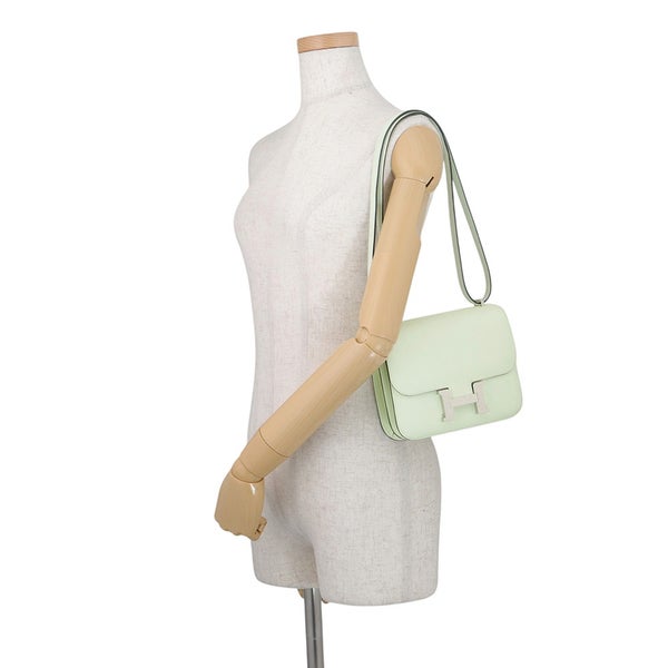 エルメス ショルダーバッグ ミニ コンスタンス3 ヴェールフィズ/シルバー金具 エプソン U刻印 HERMES Constance