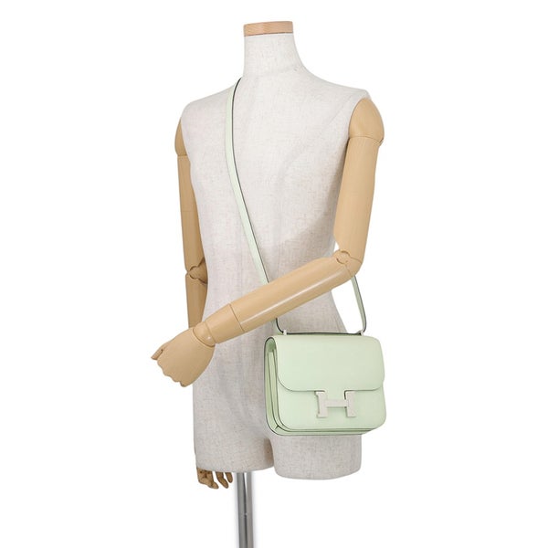 エルメス ショルダーバッグ ミニ コンスタンス3 ヴェールフィズ/シルバー金具 エプソン U刻印 HERMES Constance