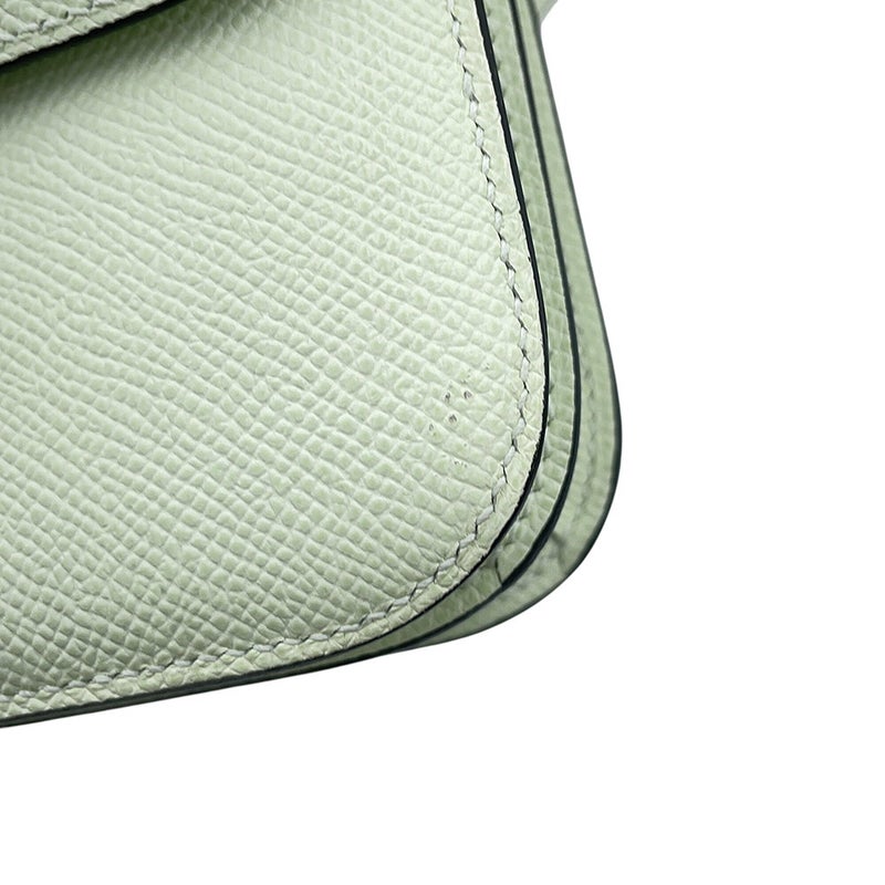 エルメス ショルダーバッグ ミニ コンスタンス3 ヴェールフィズ/シルバー金具 エプソン U刻印 HERMES Constance