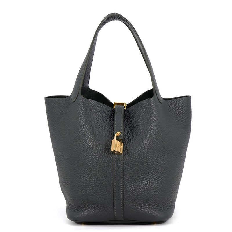 エルメス ハンドバッグ ピコタンロックMM ヴェールフォンセ/ゴールド金具 トリヨンクレマンス K刻印 HERMES