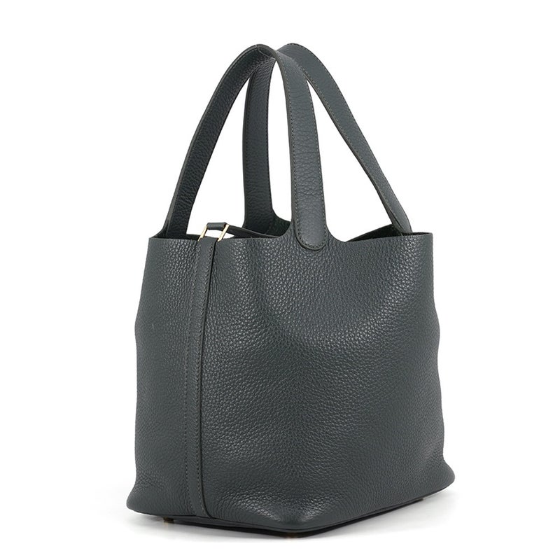 エルメス ハンドバッグ ピコタンロックMM ヴェールフォンセ/ゴールド金具 トリヨンクレマンス K刻印 HERMES