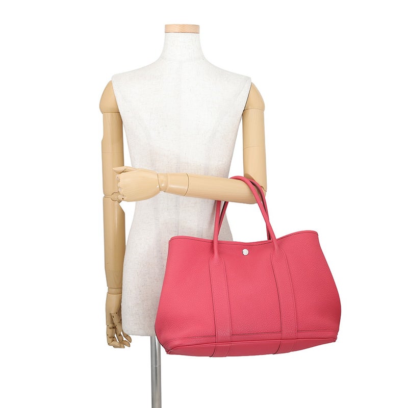 エルメス トートバッグ ガーデンパーティPM ブーゲンビリア/シルバー金具 ネゴンダ T刻印 HERMES Garden Party