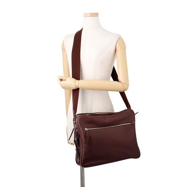 エルメス ショルダーバッグ エブド リポーター ハバナ/シルバー金具 エバーグレイン/キャンバス □Q刻印