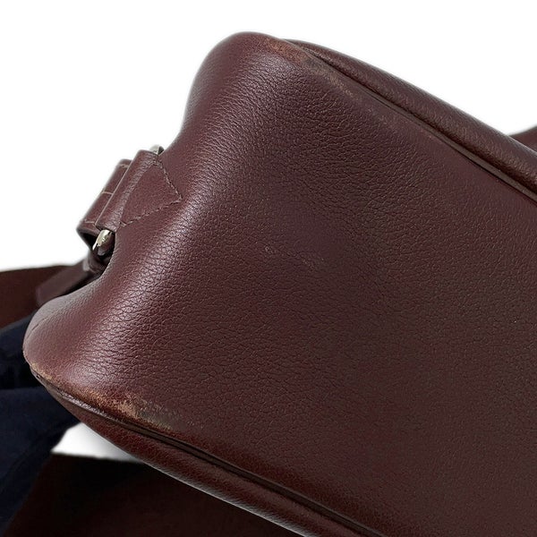 エルメス ショルダーバッグ エブド リポーター ハバナ/シルバー金具 エバーグレイン/キャンバス □Q刻印