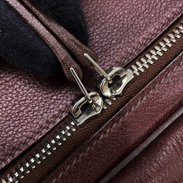 エルメス ショルダーバッグ エブド リポーター ハバナ/シルバー金具 エバーグレイン/キャンバス □Q刻印
